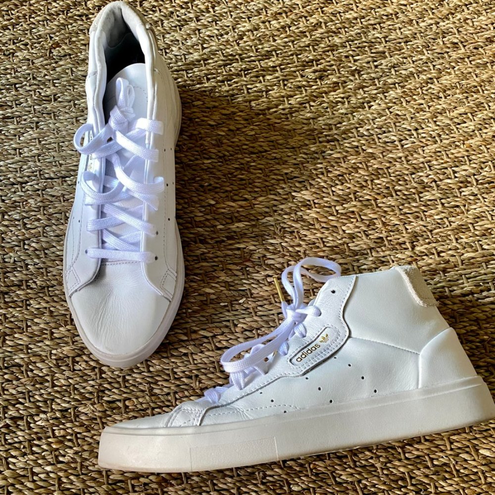 Adidas Sleek Mid Sneakers White Women's Size 8